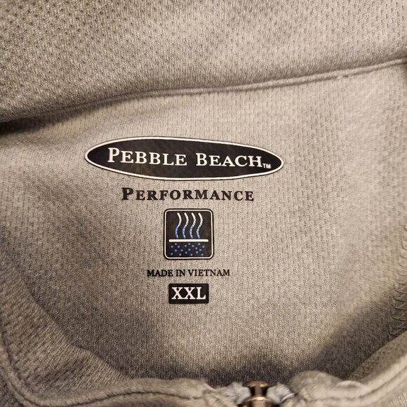 Pebble Beach Performance 1/4 Zip Pullover Embroidered Logos Mens XXL NEW - Picture 11 of 16